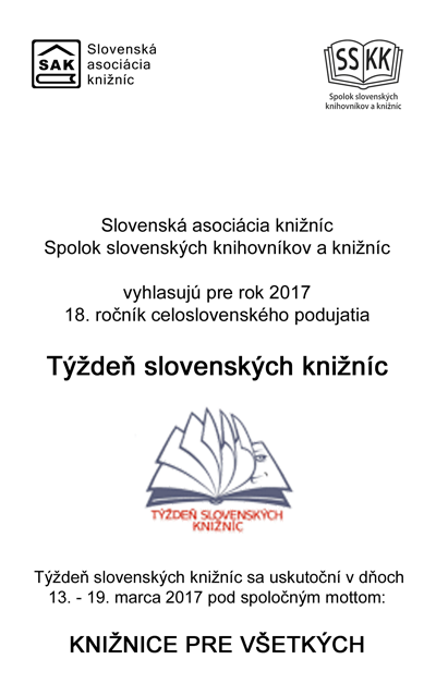 Pozvánka na Týždeň slovenských knižníc