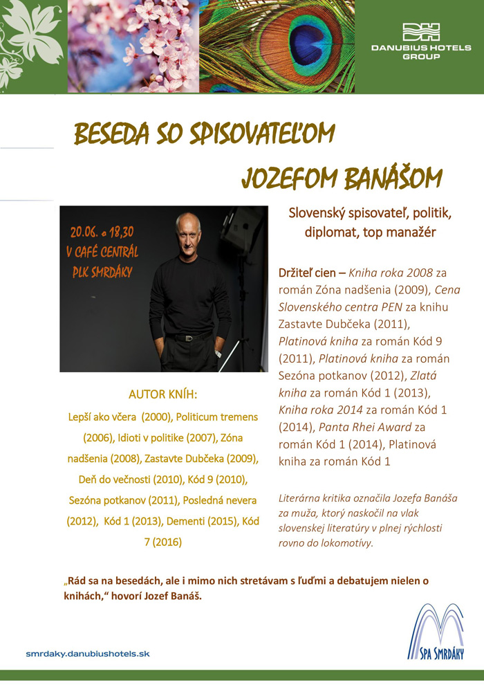 Pozvánka na besedu so spisovateľom Jozefom Banášom
