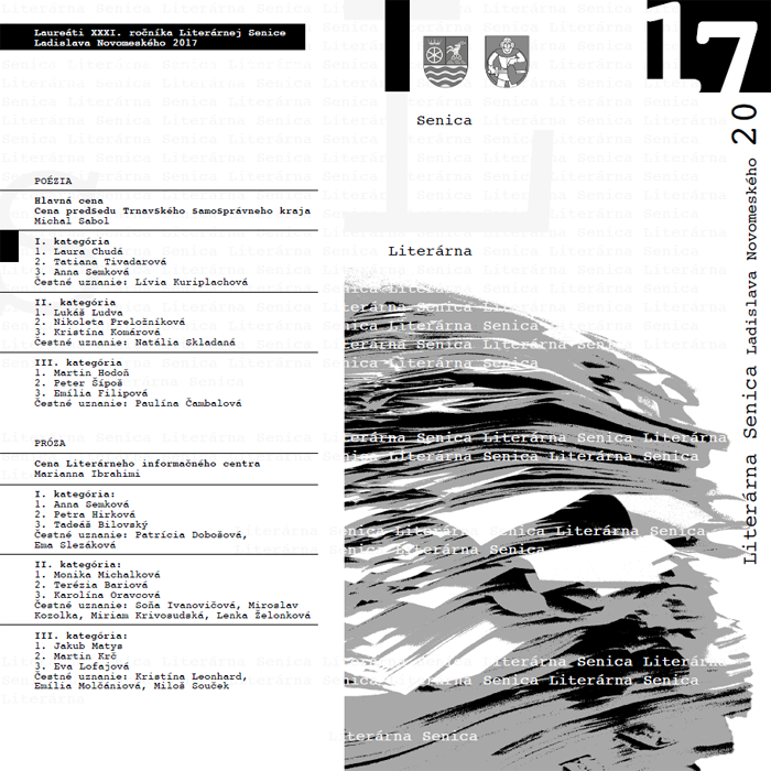 Michal Sabol za poéziu a Marianna Ibrahimi za prózu sú hlavní víťazi XXXI. Literárnej Senici Ladislava Novomeského 2017