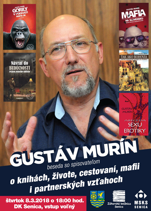 Pozvánka na besedu so spisovateľom Gustávom Murínom