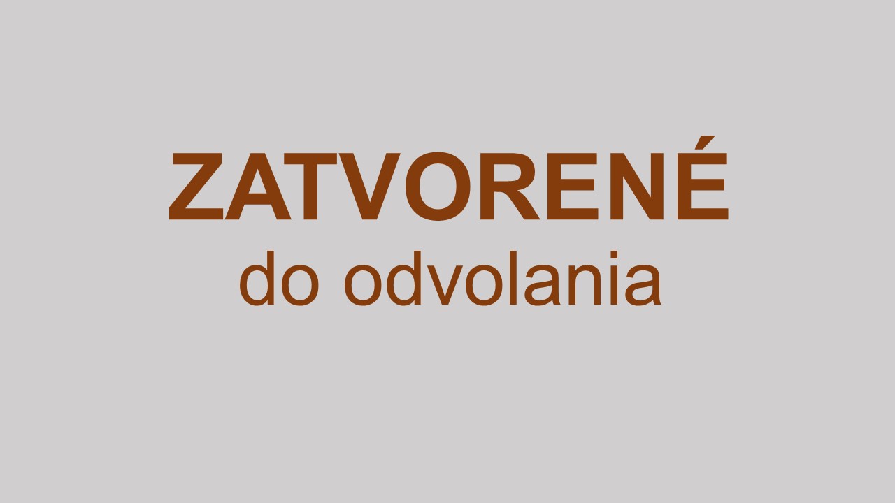 Od 28. 1. 2022 zatvorené