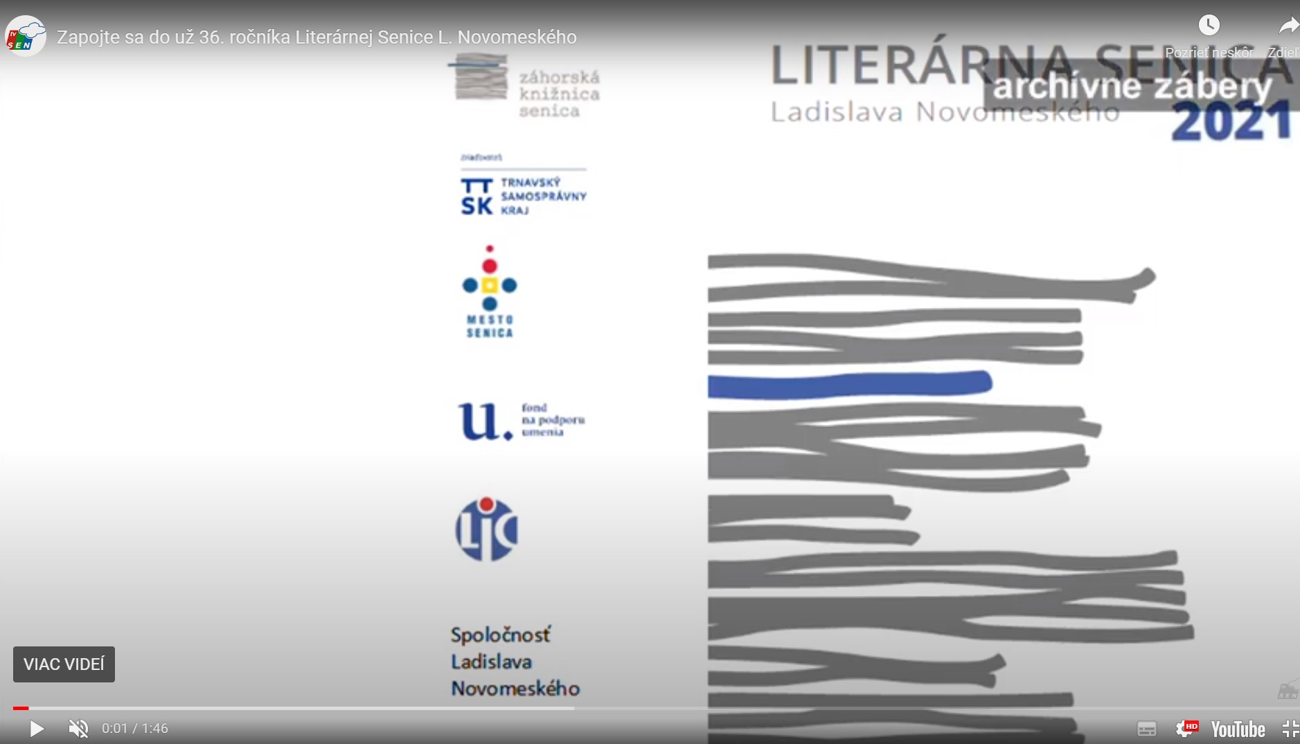 Zapojte sa do už 36. ročníka Literárnej Senice L. Novomeského